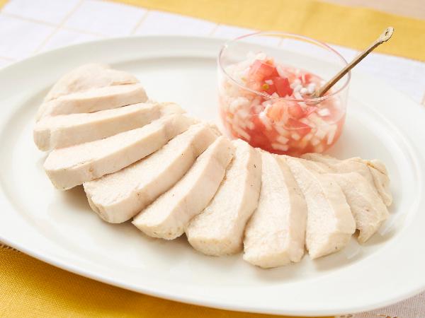 しっとりサラダチキンの盛り付け例