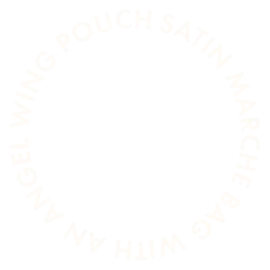 SATIN MARCHE BAG WITH AN ANGEL WING POUCH