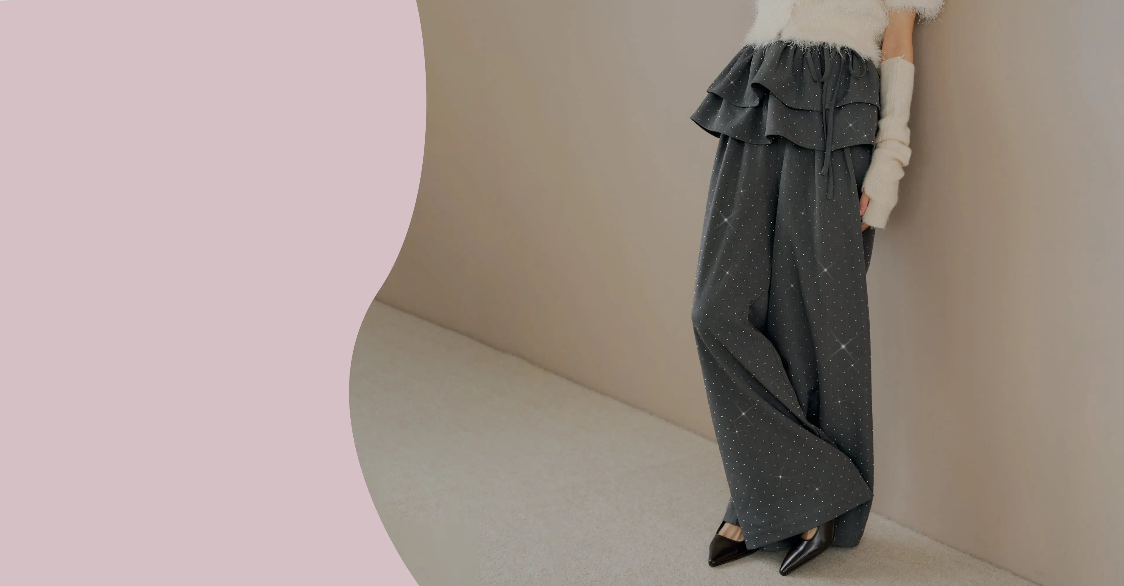 Rhinestone Slacks 20 LOOK