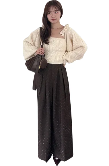 Rhinestone Slacks 20 LOOK