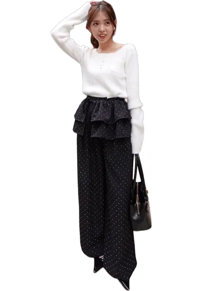 Rhinestone Slacks 20 LOOK