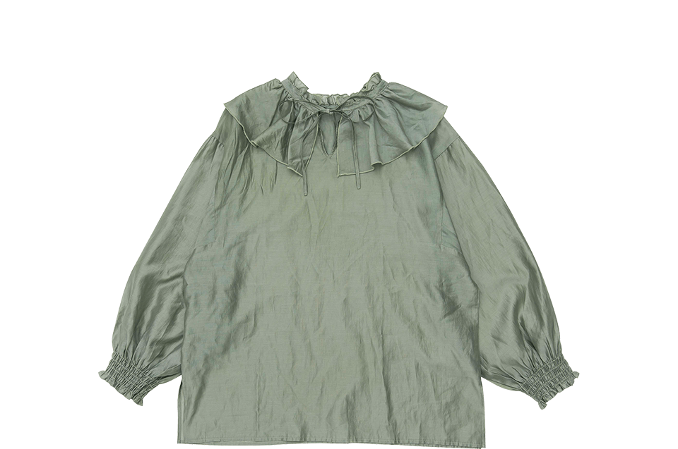 ［前後2way］衿フリルシアーブラウス