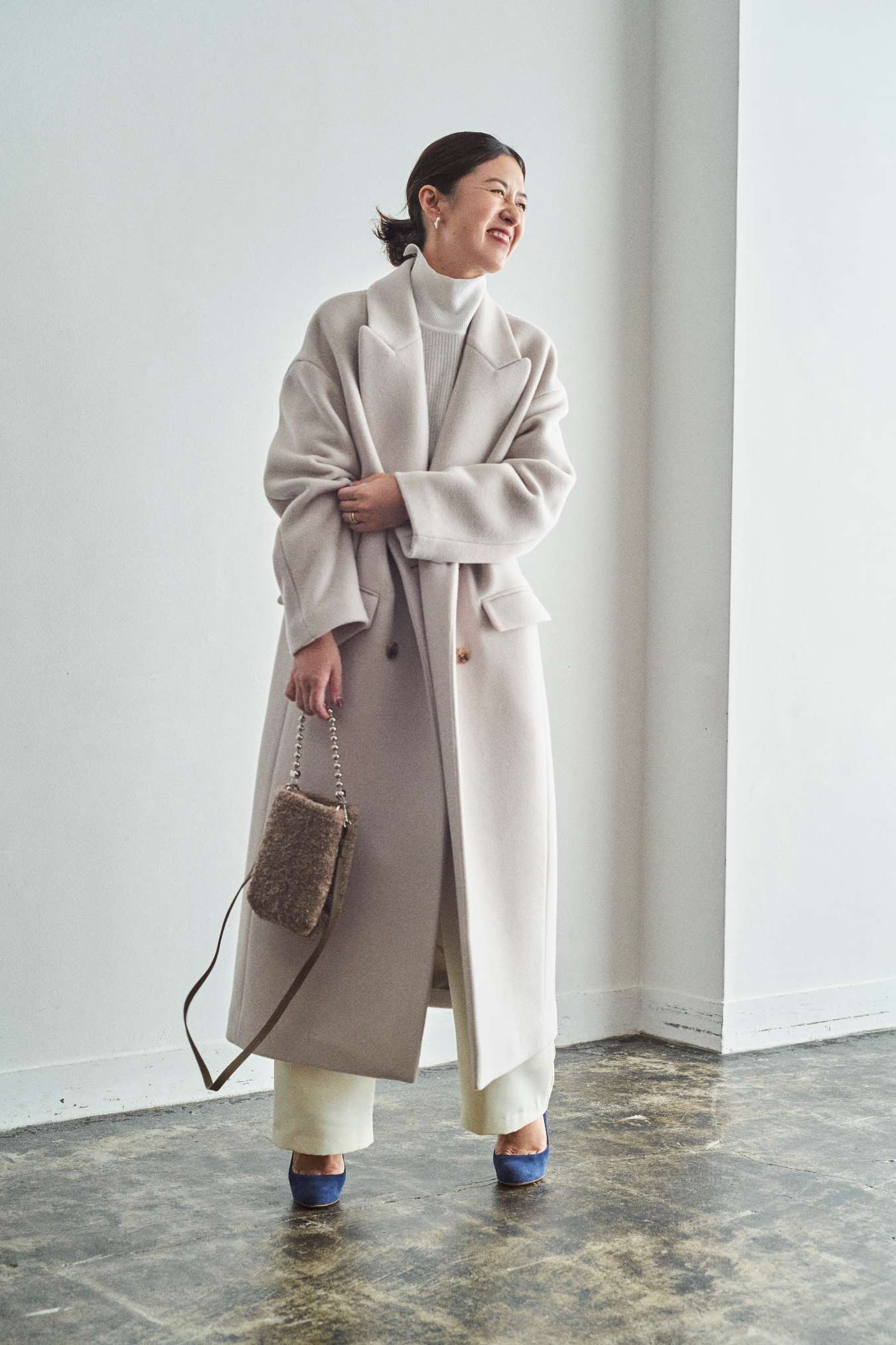 割引可 エリオポール麻コート 大草直子DUNGAREES LINEN OVER COAT