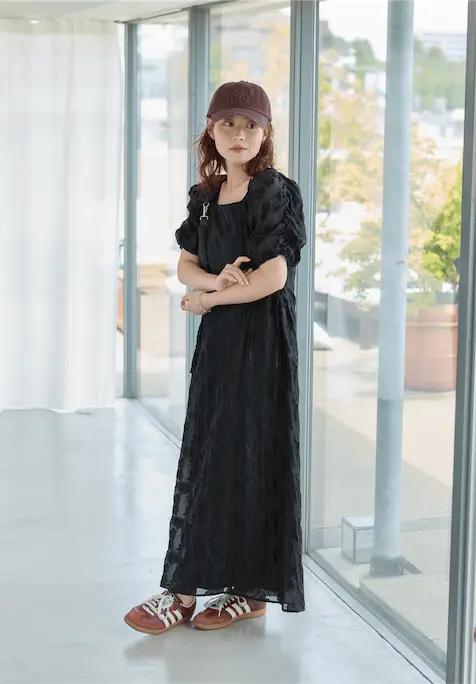 sheer flower ribbon onepiece
