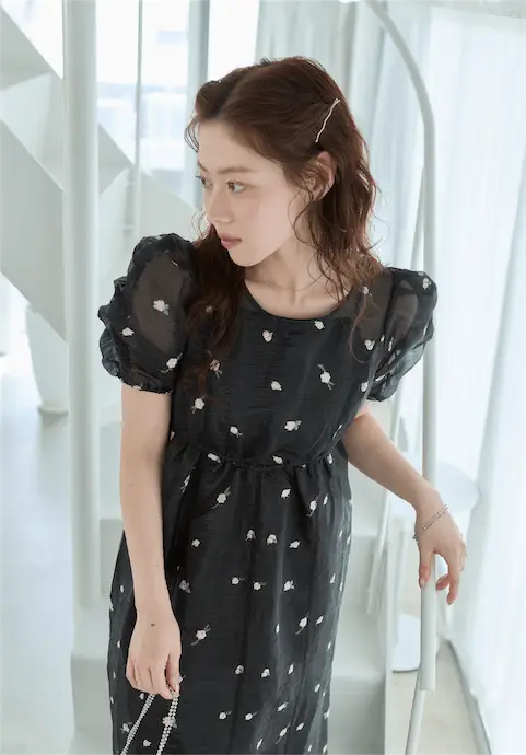 flower organdy onepiece