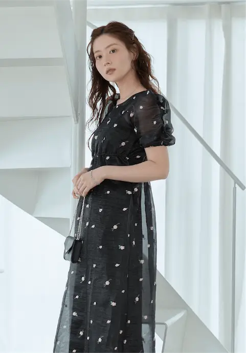 flower organdy onepiece