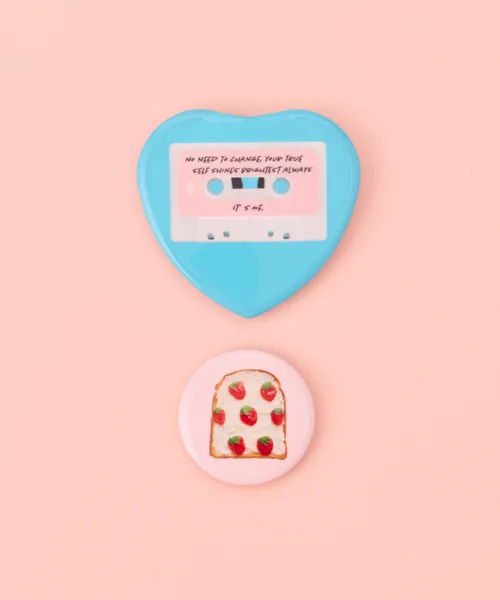 ハート缶バッジセット