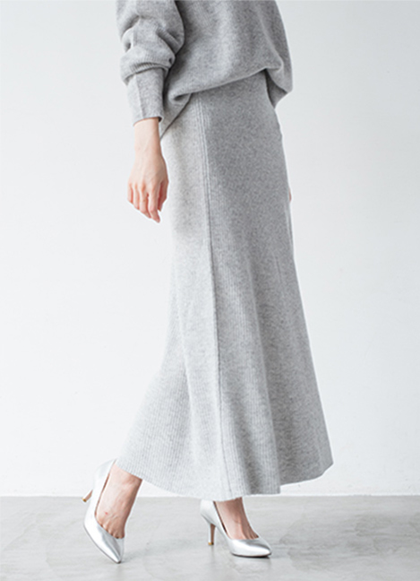 Crew neck knitSkirt