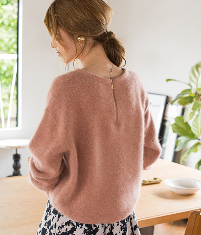 V-neck knit Skirt