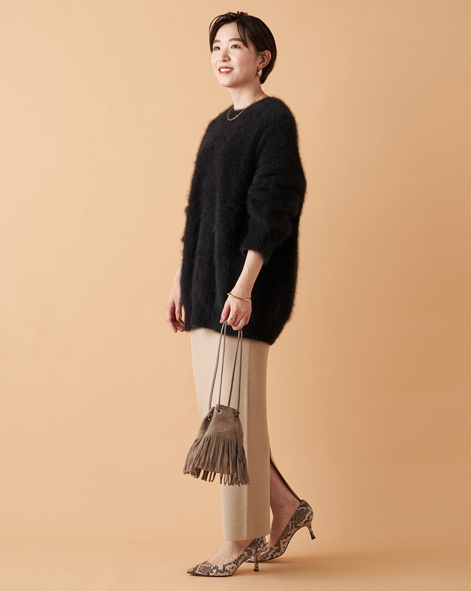 ラクーンファーニット loungedress