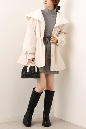 ミリタリー女の子コート