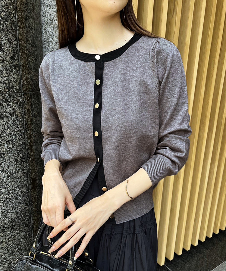 Cherie chuu 配色ニットカーディガン