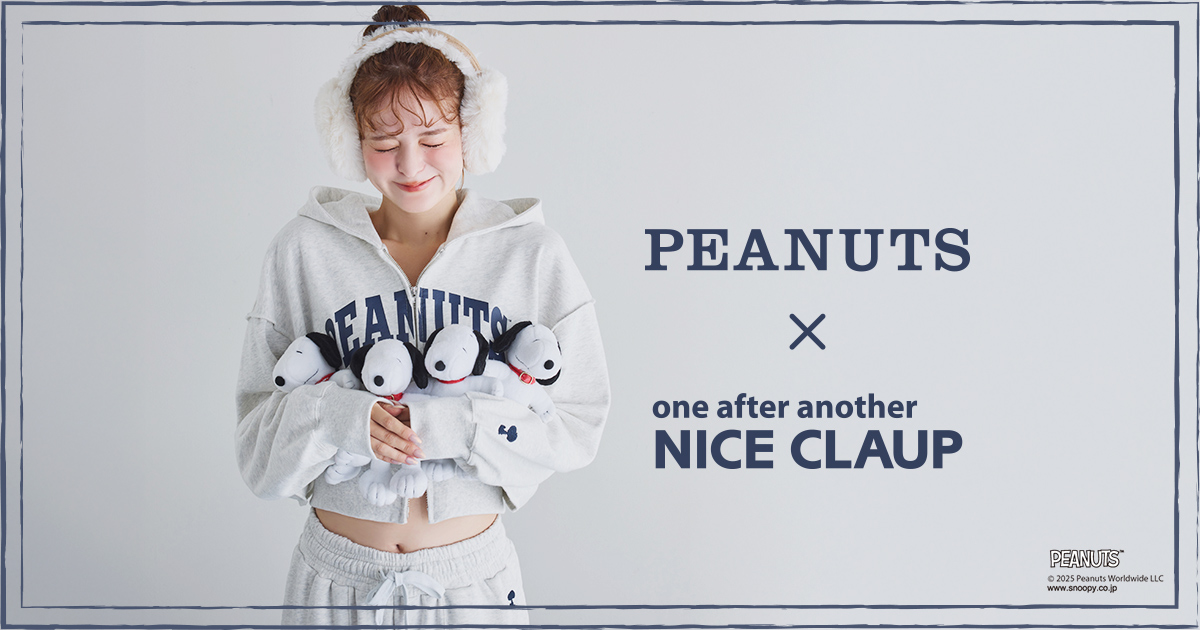 one after another NICE CLAUP | PEANUTS collaboration | ワン