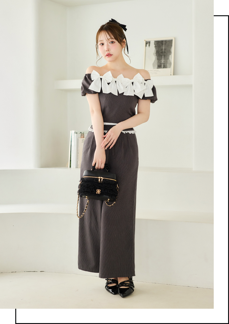 リボンいっぱいブラウス ＆ ウエストフリルスラックス