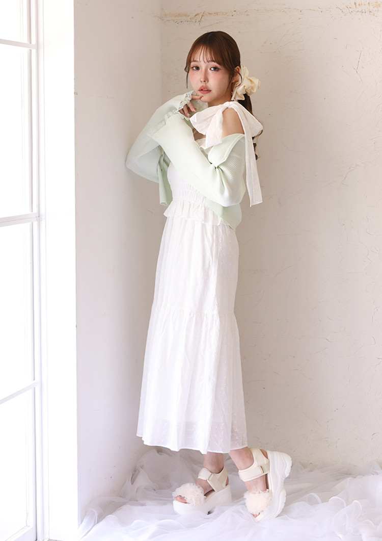 肩リボンシャーリングワンピース | ワンアフターアナザー ナイスクラップ
