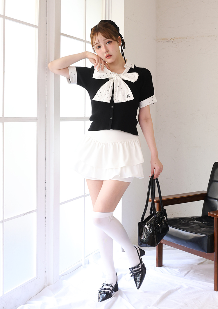 リボンシャツドッキングニット | ワンアフターアナザー ナイスクラップ