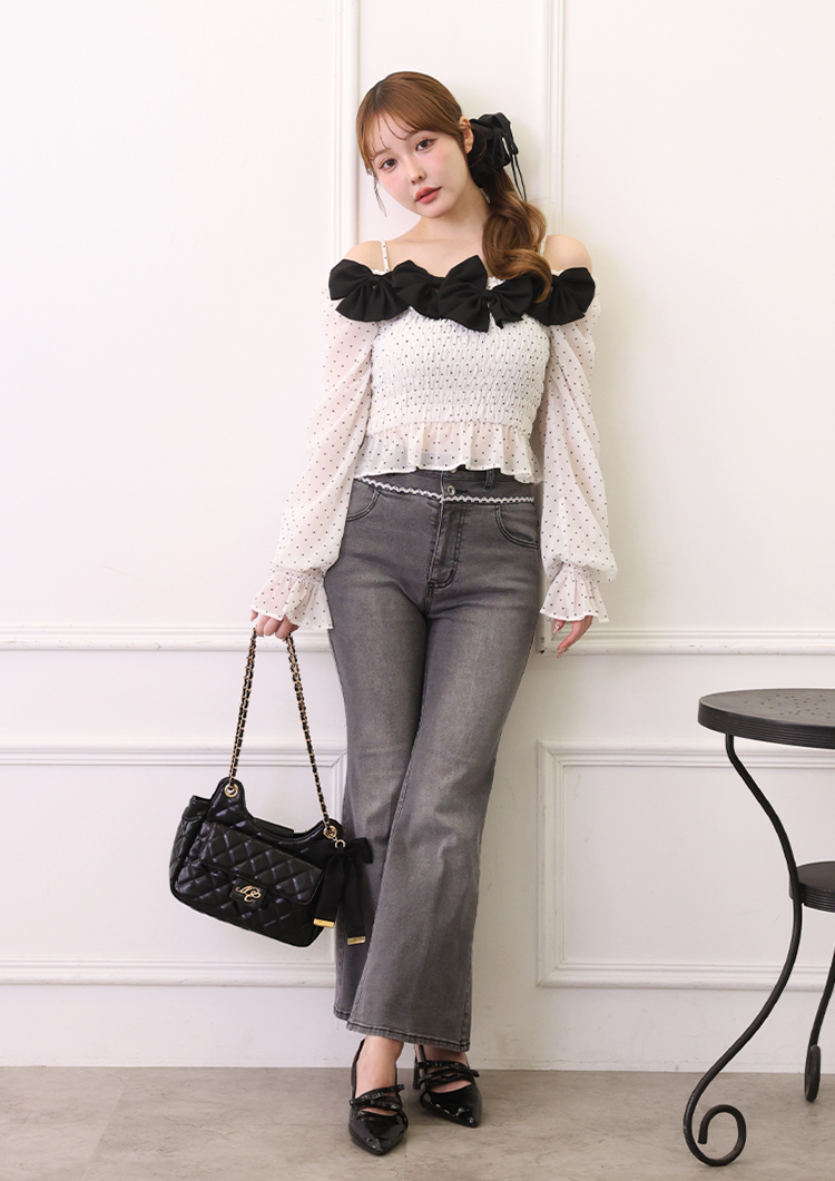 シャーリングリボンブラウス | ワンアフターアナザー ナイスクラップ