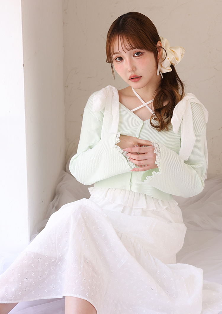 肩リボンシャーリングワンピース | ワンアフターアナザー ナイスクラップ