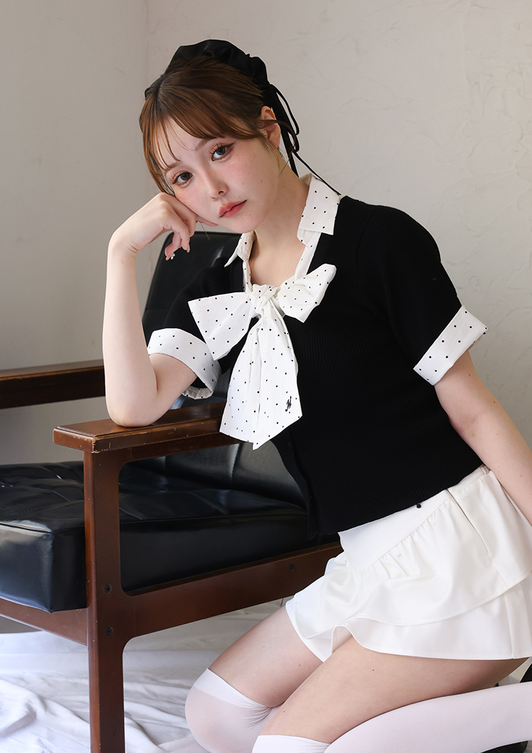 リボンシャツドッキングニット | ワンアフターアナザー ナイスクラップ