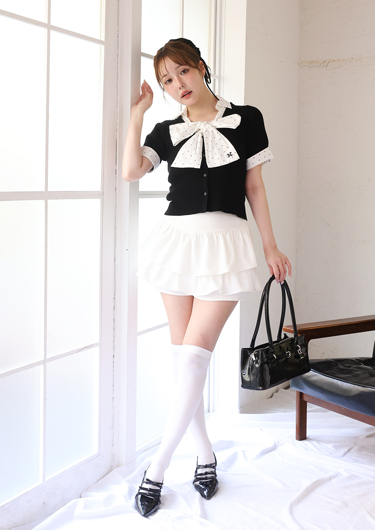 リボンシャツドッキングニット | ワンアフターアナザー ナイスクラップ