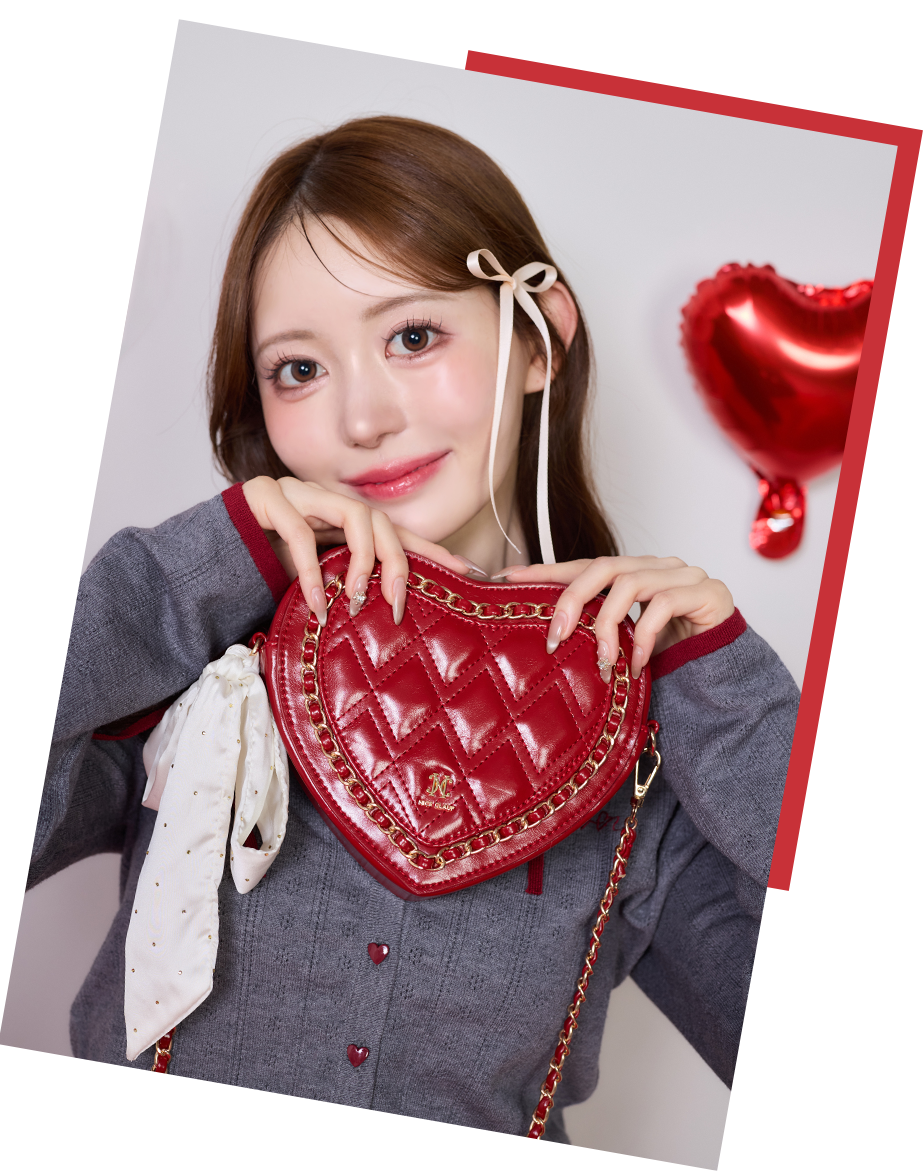 Heart Collection チェーントリミングハートバッグ