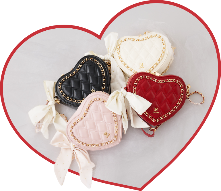 Heart Collection チェーントリミングハートバッグ