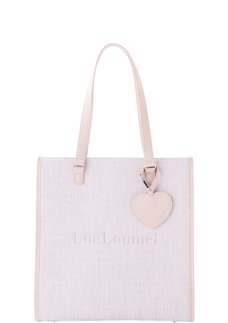 ハートチャーム付きトートバッグ(LouLoumei)
