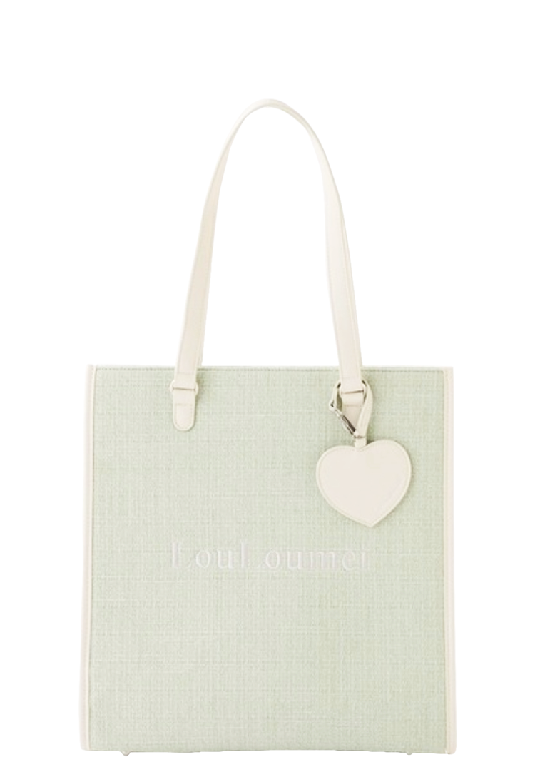 ハートチャーム付きトートバッグ(LouLoumei)