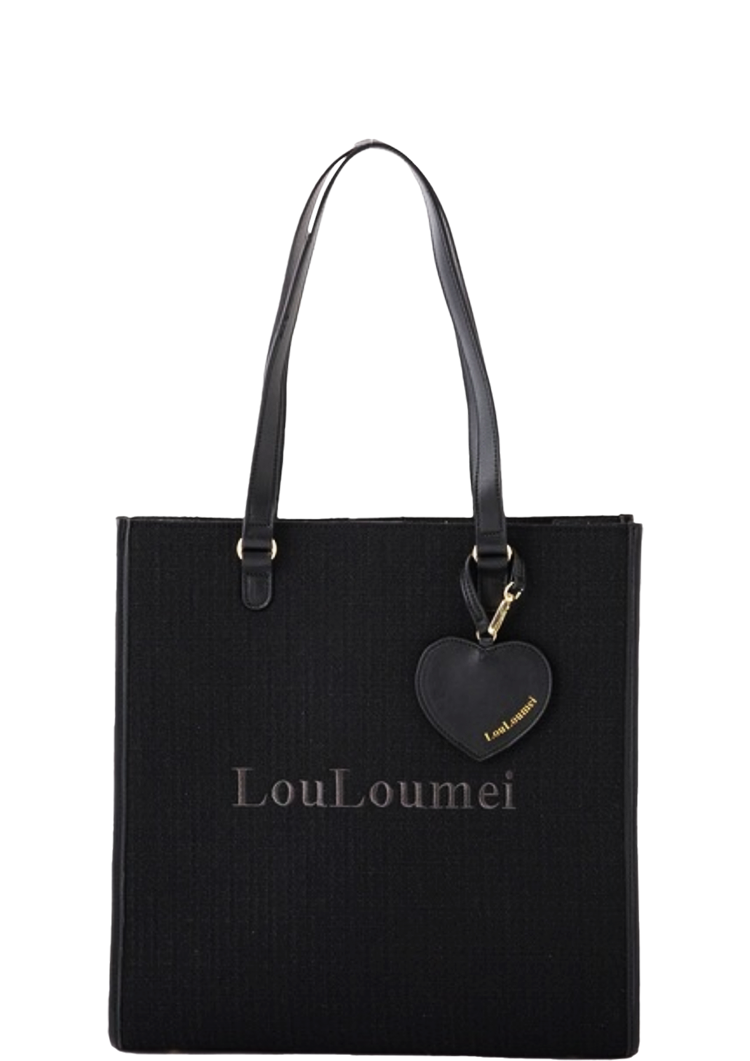 ハートチャーム付きトートバッグ(LouLoumei)