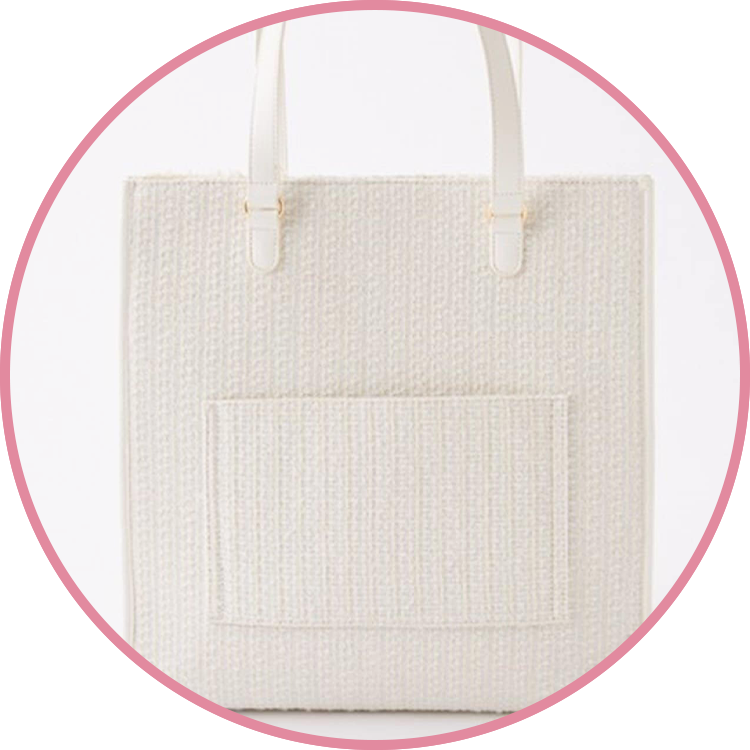 ハートチャーム付きトートバッグ(LouLoumei)