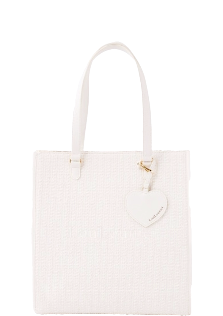 ハートチャーム付きトートバッグ(LouLoumei)