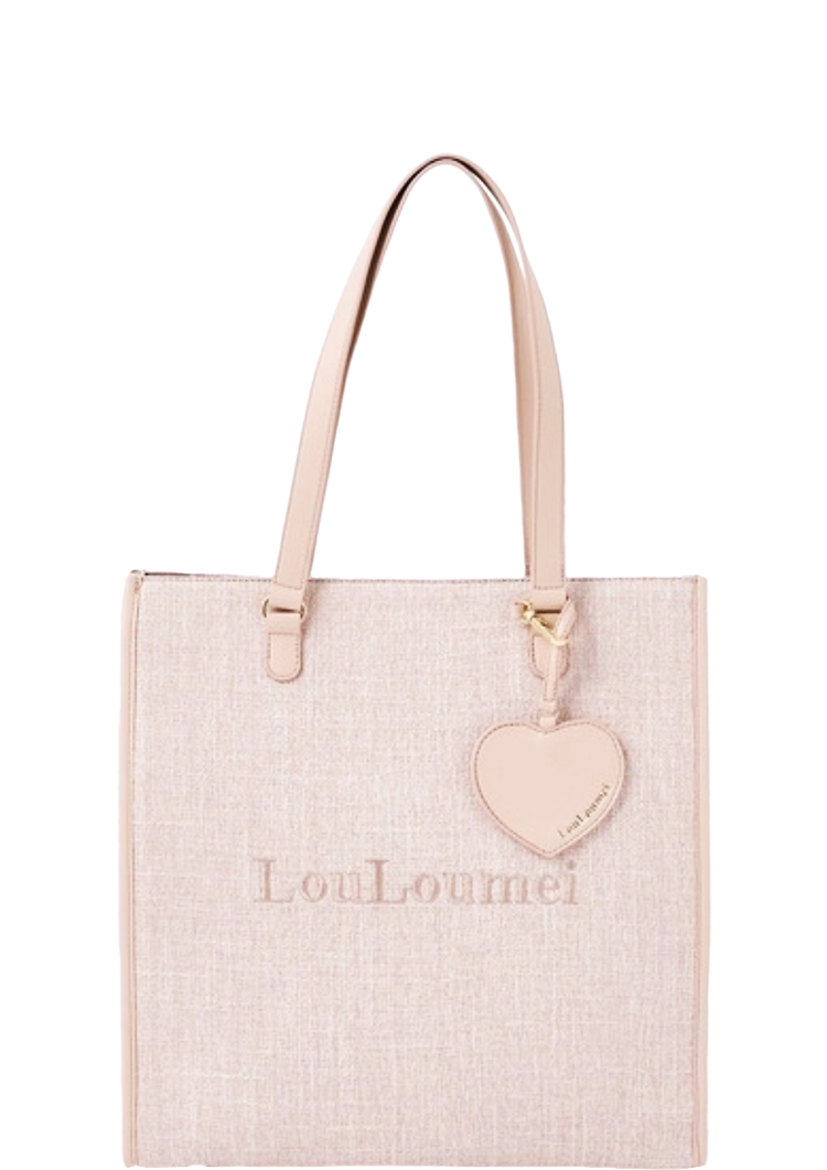ハートチャーム付きトートバッグ(LouLoumei)