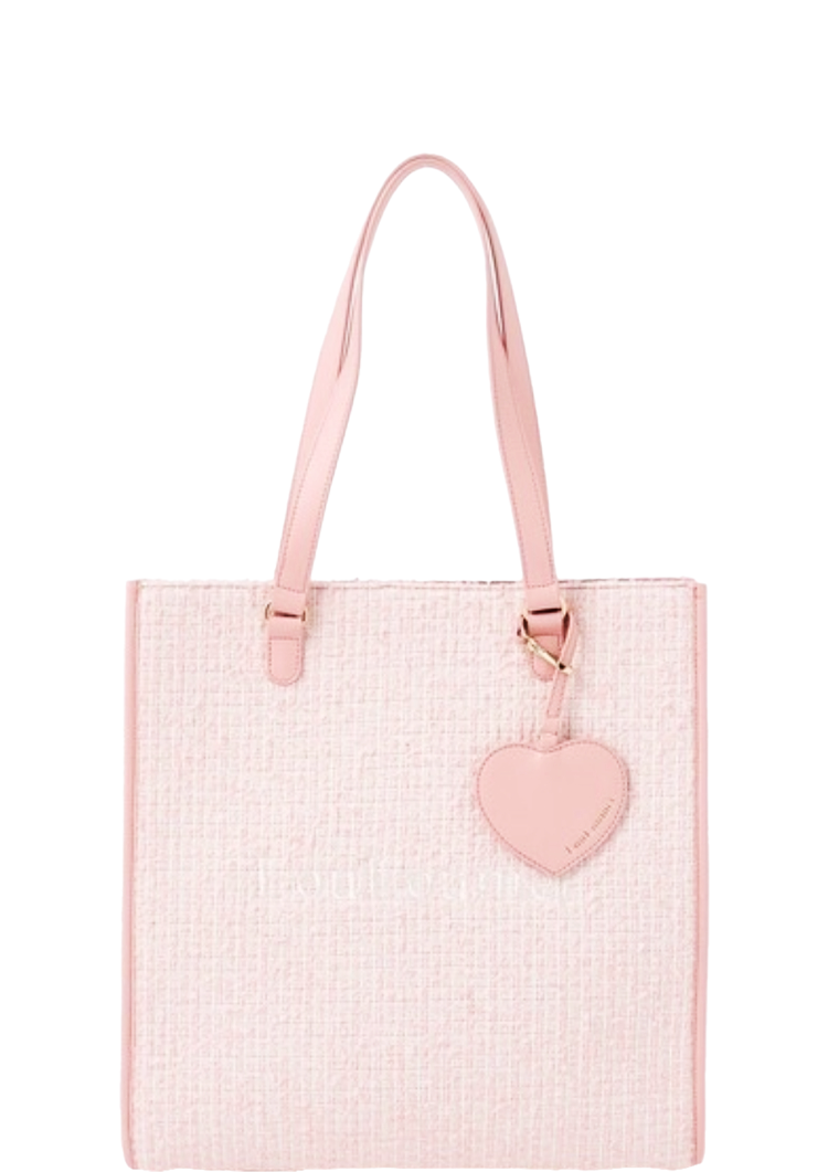 ハートチャーム付きトートバッグ(LouLoumei)