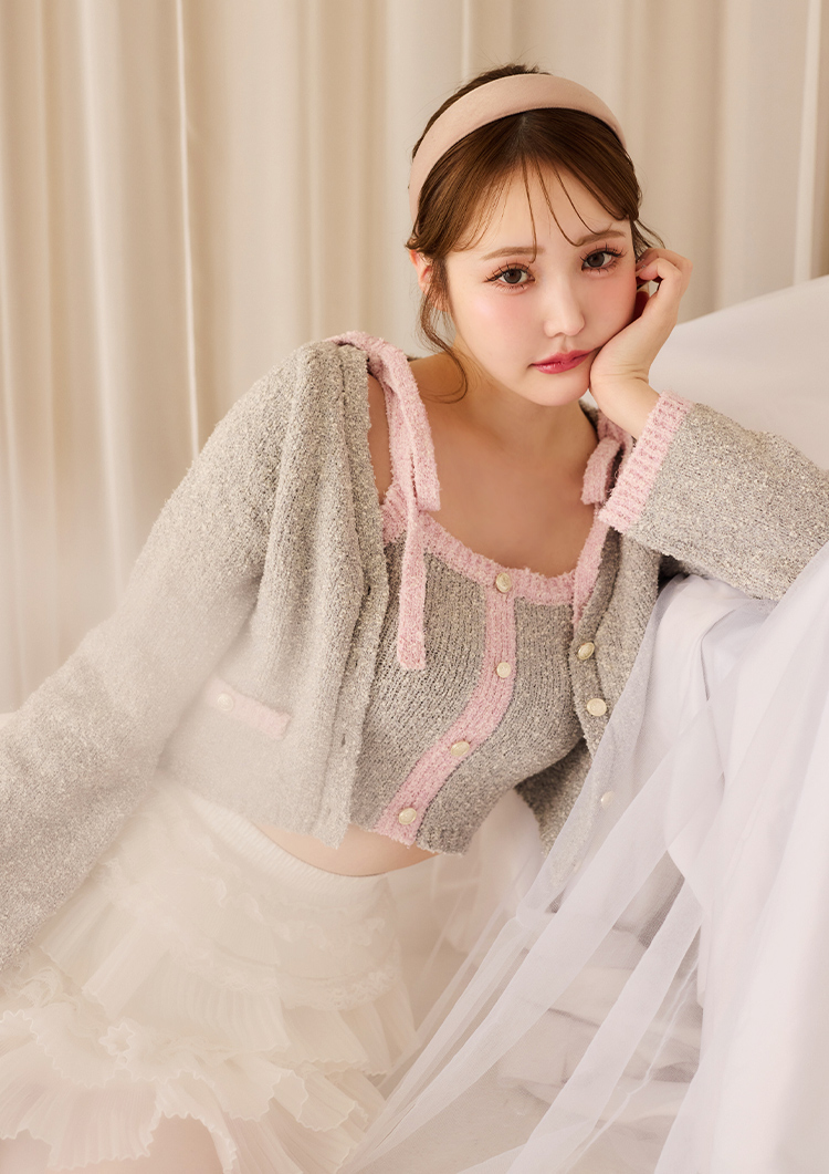 金ボタン配色カーディガン | ワンアフターアナザー ナイスクラップ