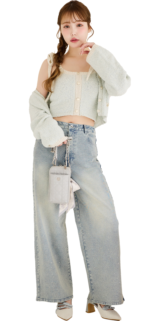 金ボタン配色カーディガン | ワンアフターアナザー ナイスクラップ