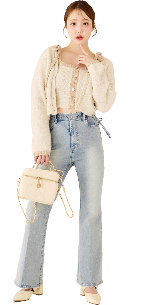 金ボタン配色カーディガン | ワンアフターアナザー ナイスクラップ