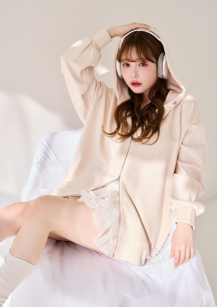 ロゴグリッターパーカー | ワンアフターアナザー ナイスクラップ