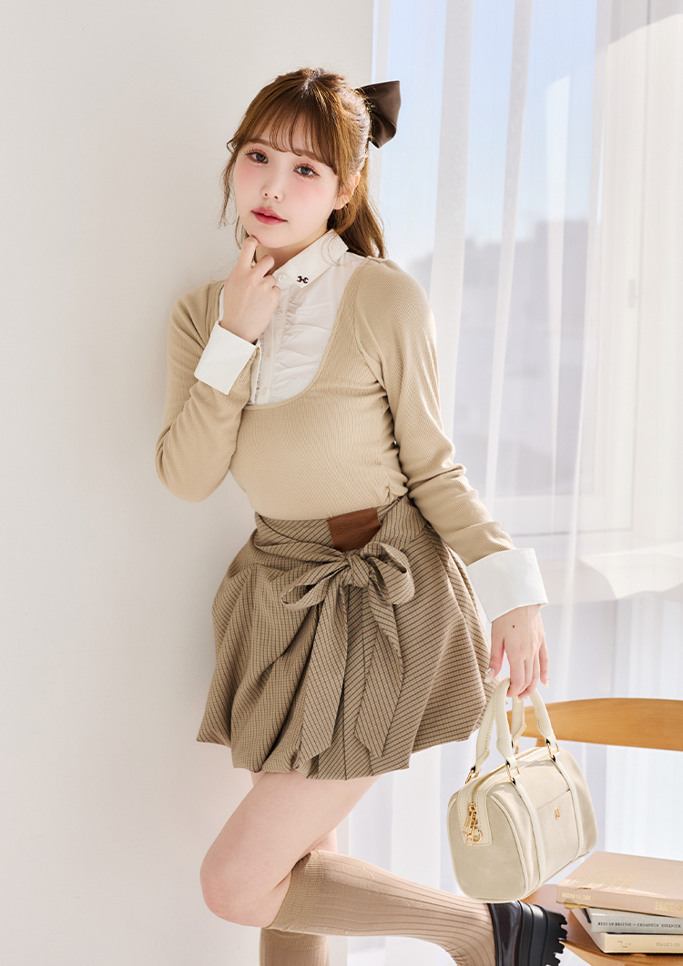 ロゴ刺繡レイヤードトップス | ワンアフターアナザー ナイスクラップ