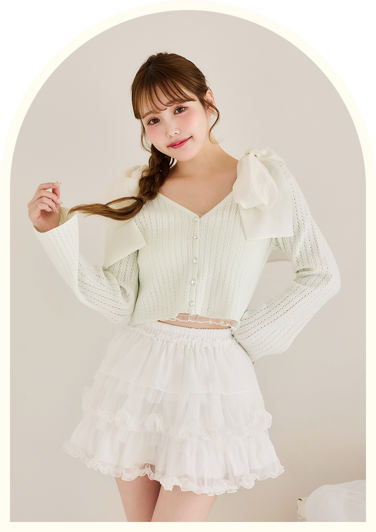 キラキラボタンアイレットカーデ | ワンアフターアナザー ナイスクラップ