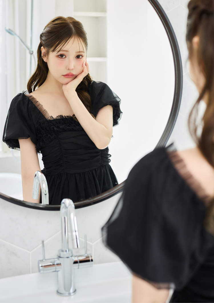 ティアードミニワンピース