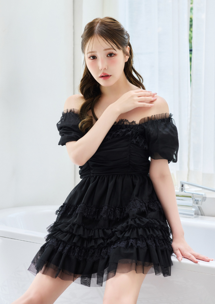 ティアードミニワンピース