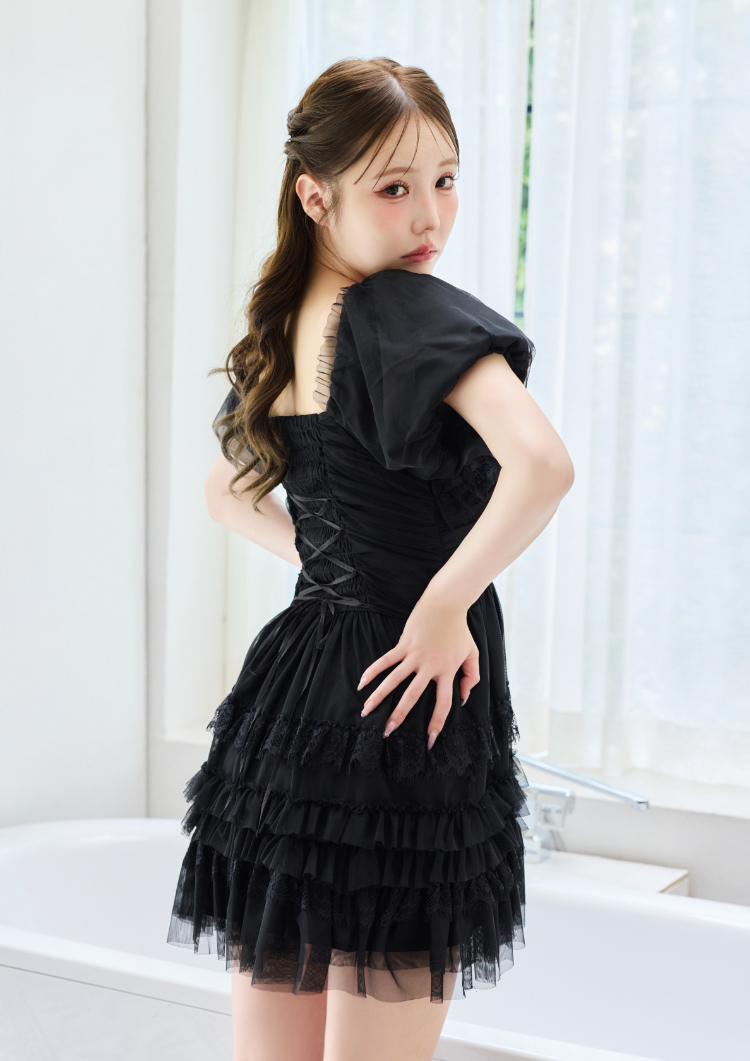 ティアードミニワンピース