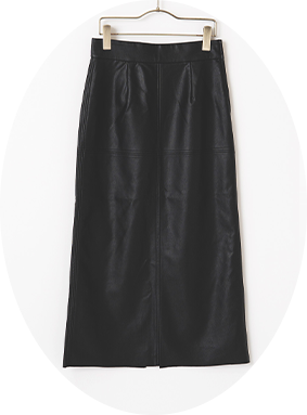FAKE LEATHER NARROW SKIRT