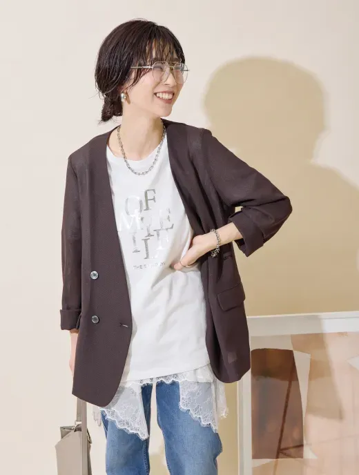 汗染み防止バックスリットロゴＴ