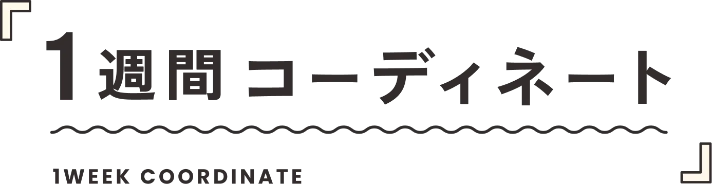 1週間コーディネート