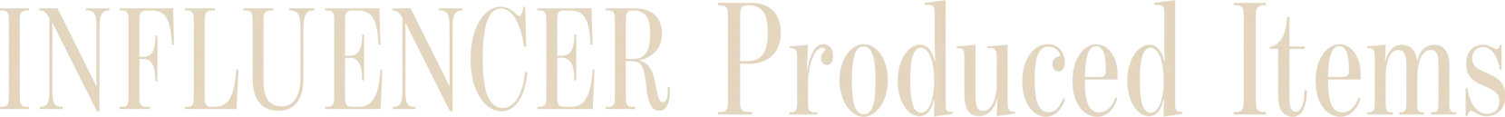 Influencer Produced Items