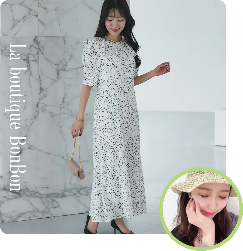 スクエアドットビッグカラーOP