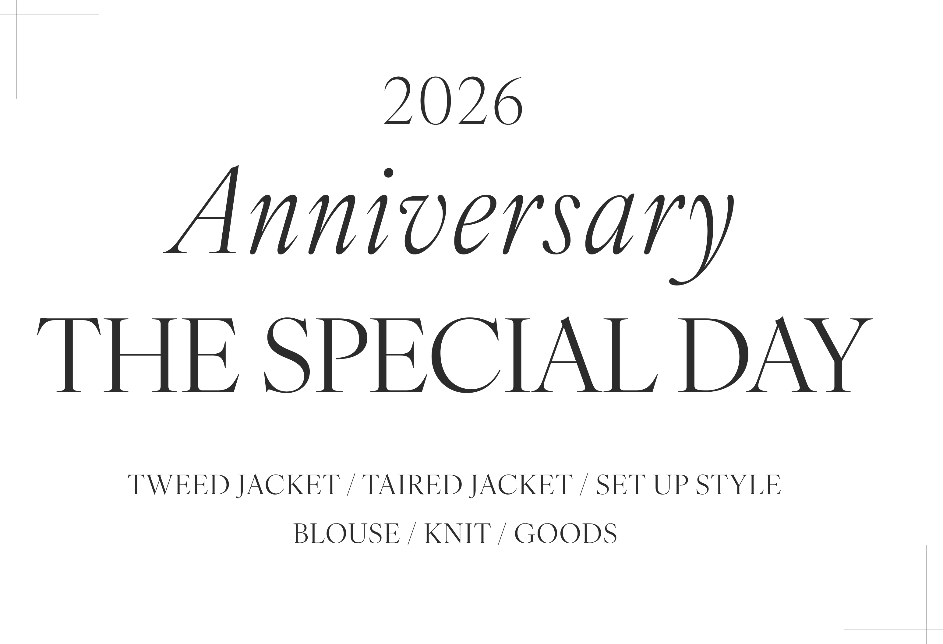 2026 Anniversary THE SPECIAL DAY