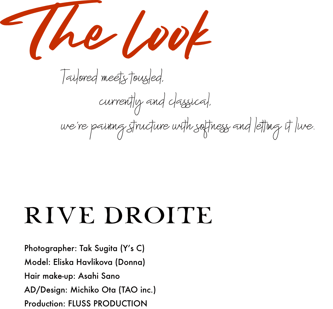 RIVE DROITE | The Look FW26 COLLECTION