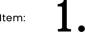Item: 1.
